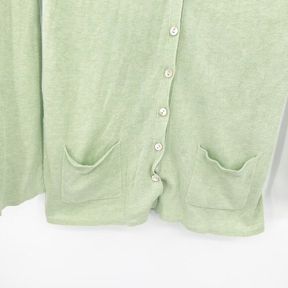 Banana Republic Womens Fall Casual Silk Blend Cardigan Sweater Size M Sage Green - Picture 3 of 5